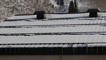 2-Pipe Fence-Style snow retention system in action